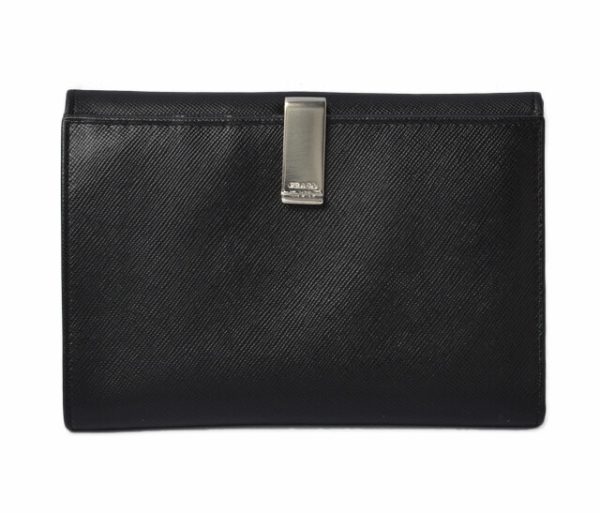 p 19 102 1 Prada Folding Wallet Saffiano Black