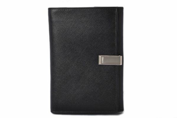 p 19 102 3 Prada Folding Wallet Saffiano Black