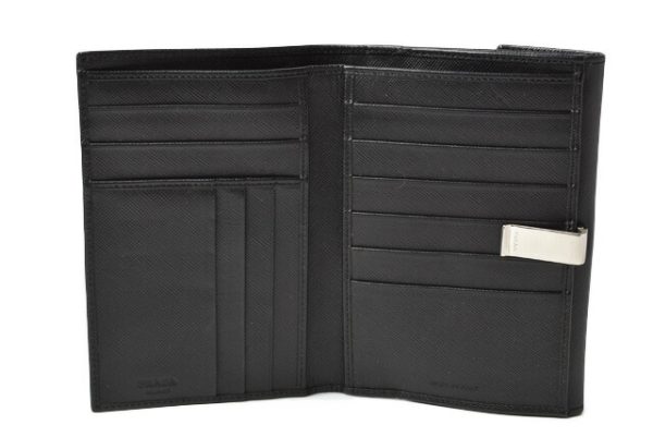 p 19 102 6 Prada Folding Wallet Saffiano Black