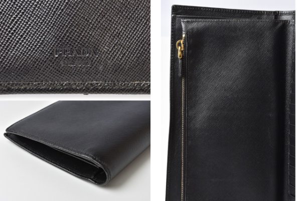 p 19 1220 10 Prada Long Wallet Saffiano Nero