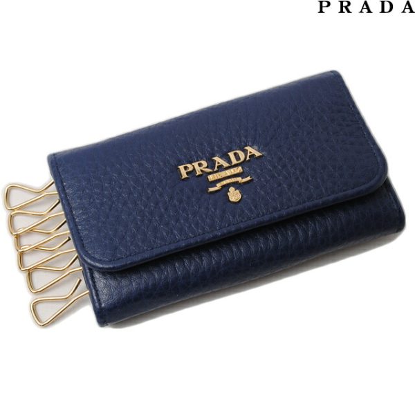 p 1pg222 15 1 Prada Vitello Grain Key Case Inchiostro