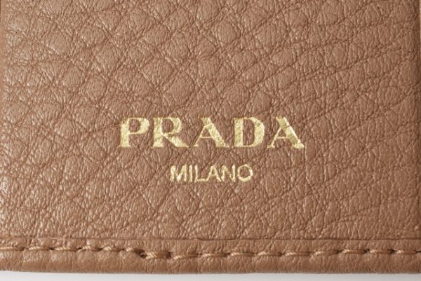 p 20 007 5 Prada Key Case Key Chain 6 Rows Vitello Grain Sesamo