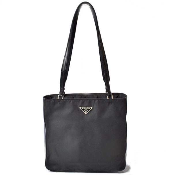 p 20 008 1 Prada Shoulder Bag Tote Bag Tessuto Nero Black