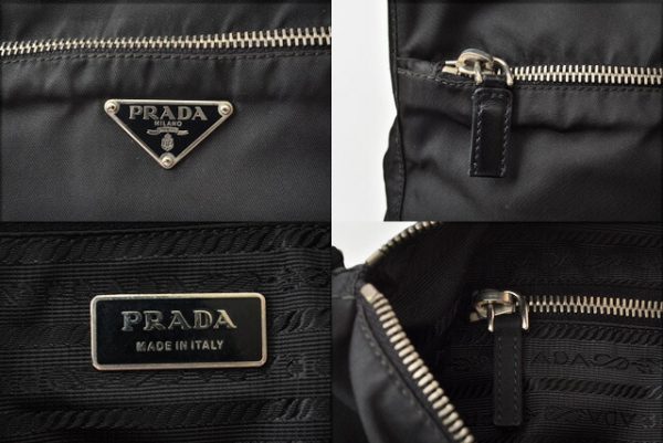 p 201005 01 9 Prada Shoulder Bag Tessuto Black