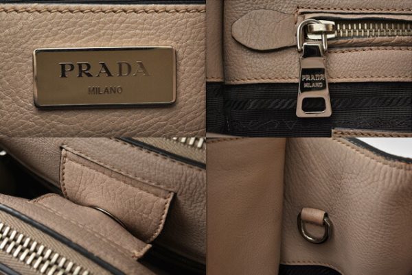 p 201005 33 10 Prada 2Way Handbag Pomice Greige Studs Bijou Leather