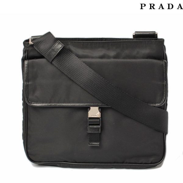 p 267 15 1 Prada Shoulder Bag Nylon Black