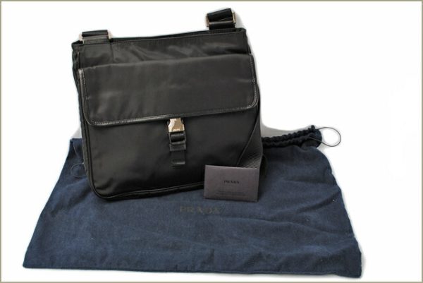 p 267 15 7 Prada Shoulder Bag Nylon Black