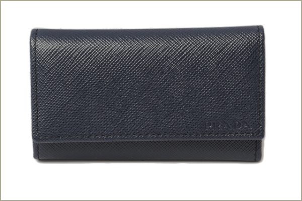 p 2pg222 15 4 Prada Vitello Grain Key Case Inchiostro