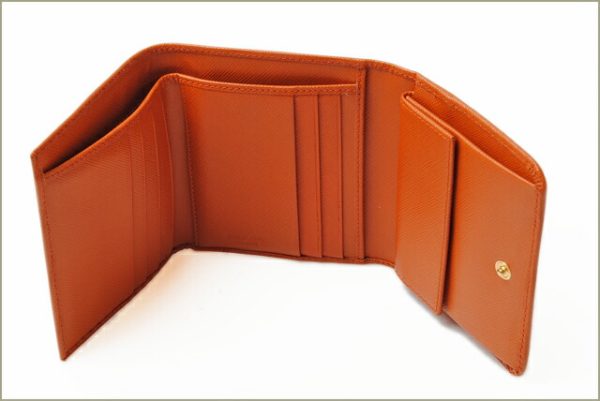 p 506 3 PRADA Wallet Saffiano Orange