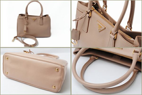 p 509 2 Prada Handbag Saffiano Bag Beige