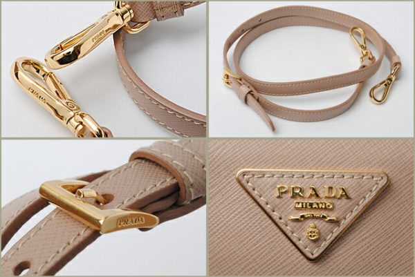 p 509 3 Prada Handbag Saffiano Bag Beige