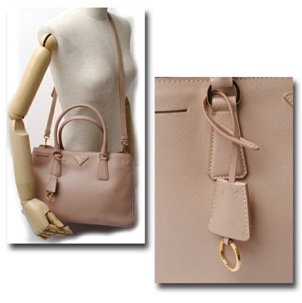 p 509 6 Prada Handbag Saffiano Bag Beige