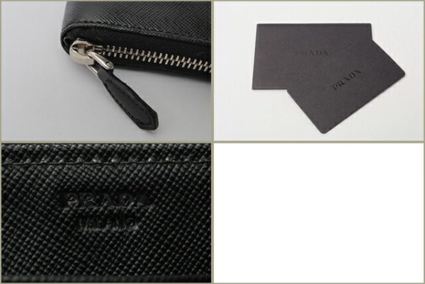 p 516 3 Prada Long Wallet Saffiano Oro Bag Black