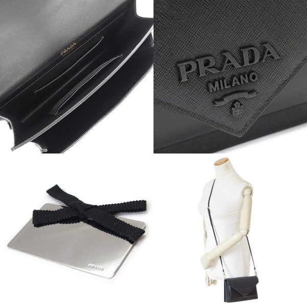 pr1bp020 3 Prada Mini Bag Nylon Saffiano Black