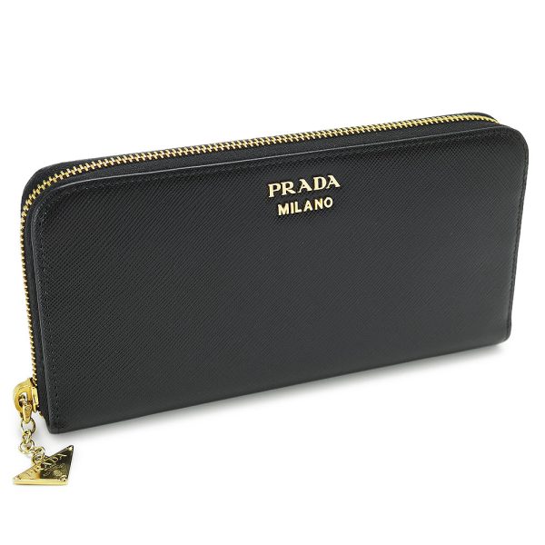 pr1ml5062dk3 Prada Long Wallet Saffiano Black