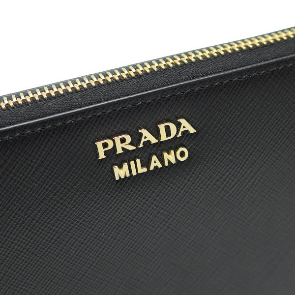 pr1ml5062dk3 5 Prada Long Wallet Saffiano Black