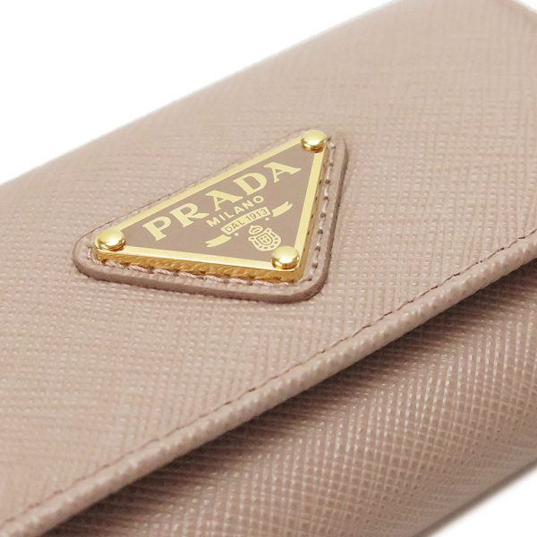 pr1pg004 5 Prada Key Case Saffiano Cipria Beige 4 Hook