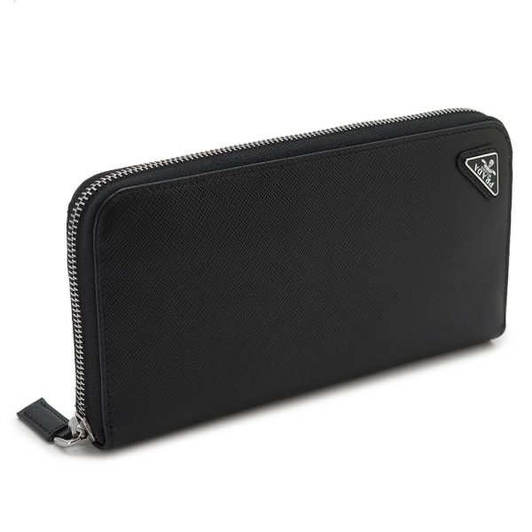 pr2ml317 Prada Long Wallet Saffiano Black