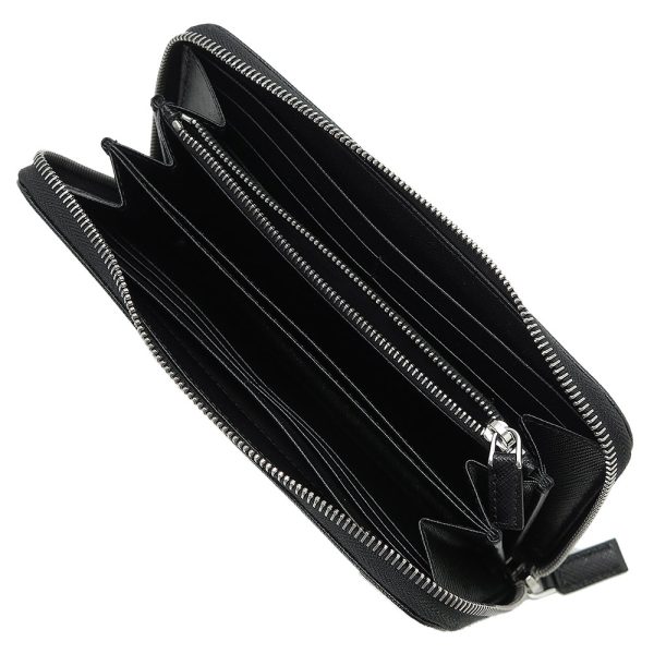 pr2ml317 3 Prada Long Wallet Saffiano Black