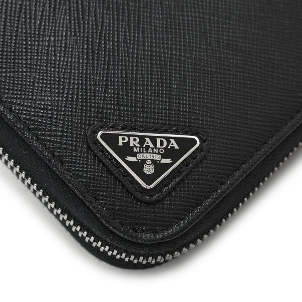 pr2ml317 4 Prada Long Wallet Saffiano Black