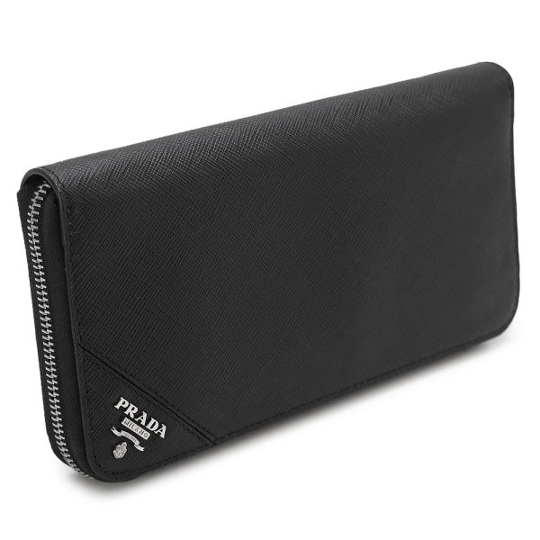 pr2ml317qme 1 Prada Long Wallet Saffiano Black