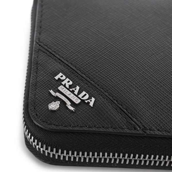 pr2ml317qme 4 Prada Long Wallet Saffiano Black