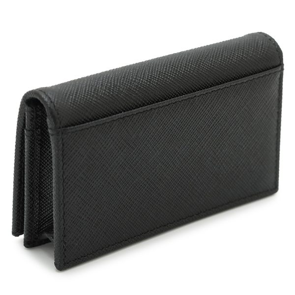 pradacardcase 2 Prada Card Case Saffiano Black Triangle Logo