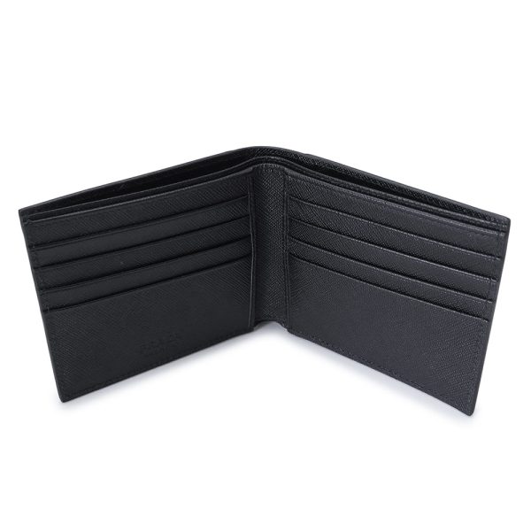 pradamenswallet 4 PRADA Folding Wallet No Coin Saffiano Black