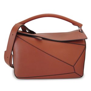 puzzlebaglarge Fendi Selleria Shoulder Bag Leather Camel