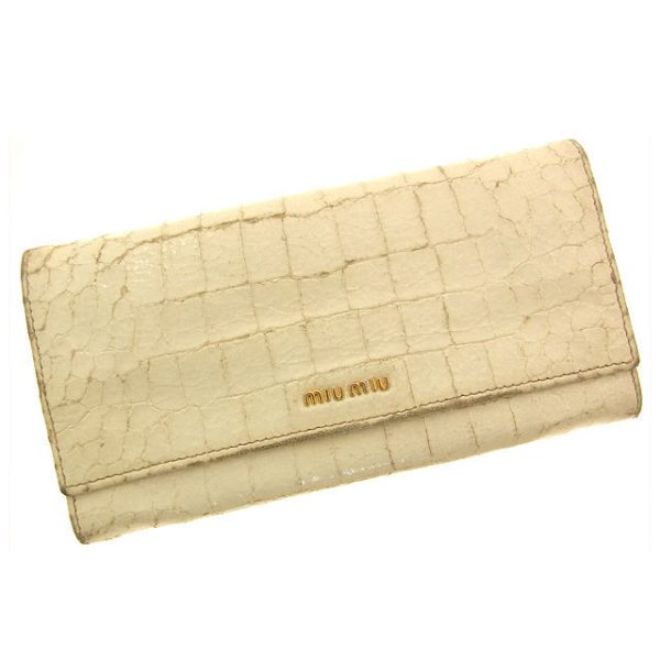 r425 Miu Miu long wallet off white