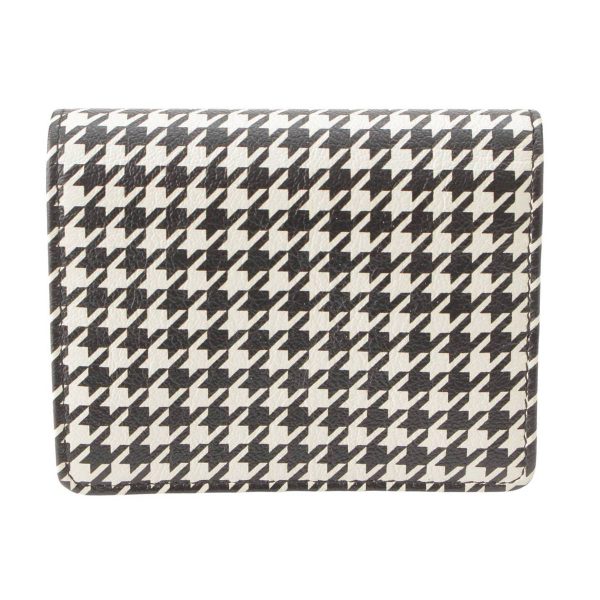 re miu fo w 00037 1 Miu Miu PIED DE POULE Houndstooth Wallet Black