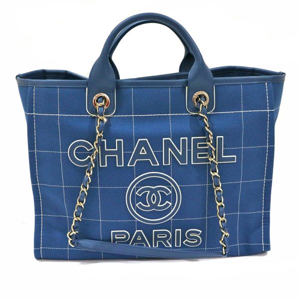 s2310 05rhi0117sz Chanel Cruise Deauville GM Tote Shoulder Bag 2way Blue