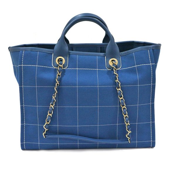 s2310 05rhi0117sz 01 Chanel Cruise Deauville GM Tote Shoulder Bag 2way Blue