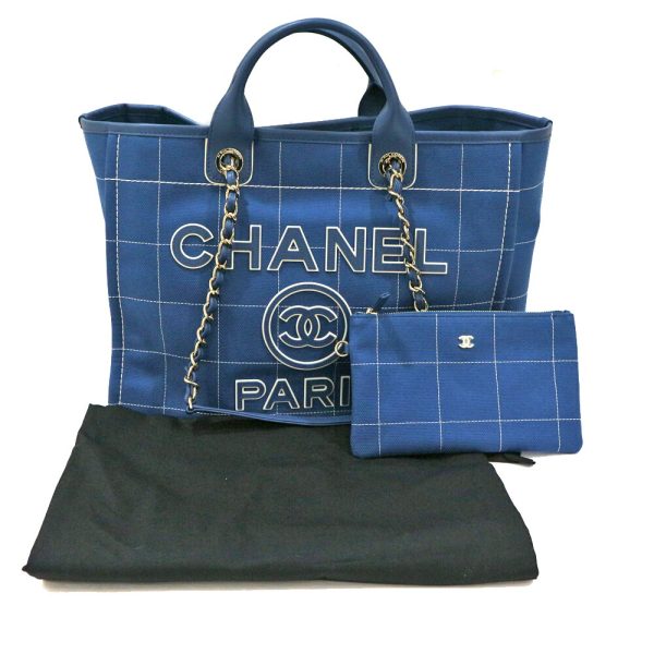 s2310 05rhi0117sz 09 Chanel Cruise Deauville GM Tote Shoulder Bag 2way Blue