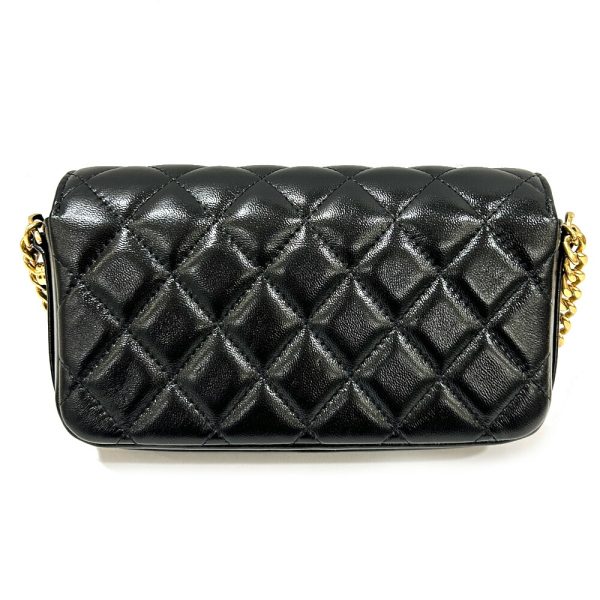 s2311 05 508033sz 01 Chanel Matelasse Mini Chain Shoulder Bag Coco Mark Lambskin Phone Case Black