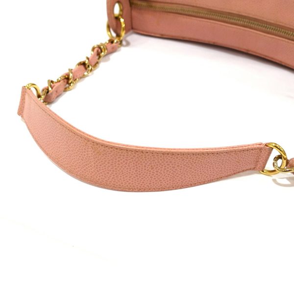 s2311 05 508525tn 05 Chanel Matelasse Chain Shoulder Bag Caviar Skin Pink Coco Mark A20993