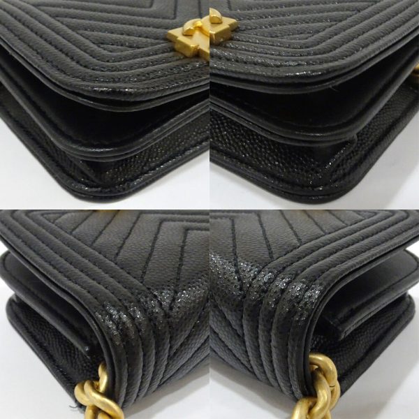 s2401 05 509380ti 07 Chanel Boy Belt Bag Grained Calfskin Caviar Skin Black AP2302 Chain Pouch Shoulder Bag