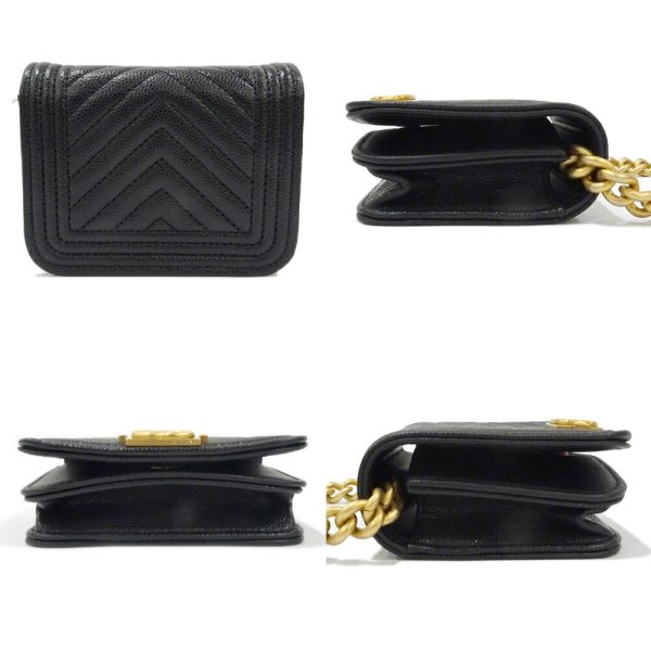 s2401 05 509380ti 08 Chanel Boy Belt Bag Grained Calfskin Caviar Skin Black AP2302 Chain Pouch Shoulder Bag