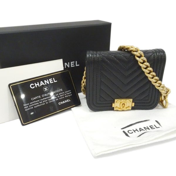 s2401 05 509380ti 09 Chanel Boy Belt Bag Grained Calfskin Caviar Skin Black AP2302 Chain Pouch Shoulder Bag