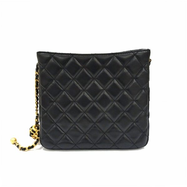 s2401 06 500065ym 01 Chanel Chain Shoulder Bag Black Matelasse Ball Black Lambskin Bag