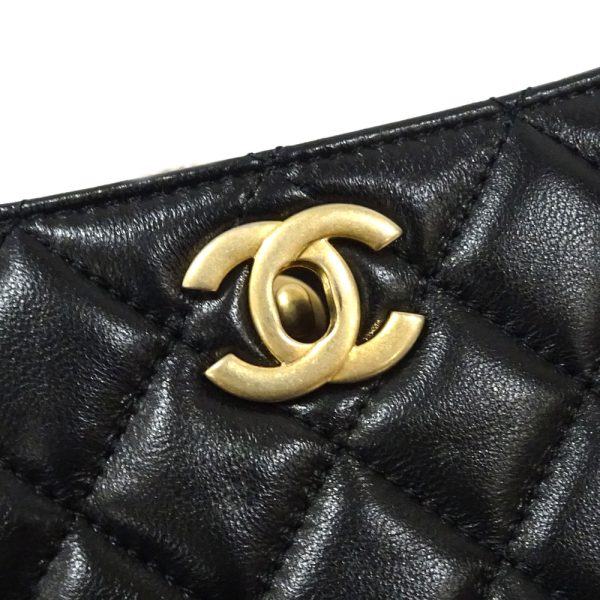 s2401 06 500065ym 06 Chanel Chain Shoulder Bag Black Matelasse Ball Black Lambskin Bag