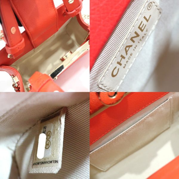 s2403 06 501247ik 07 Chanel Bag Matelasse A93731 Chain Shoulder Calfskin Plate Red2WAY Bag