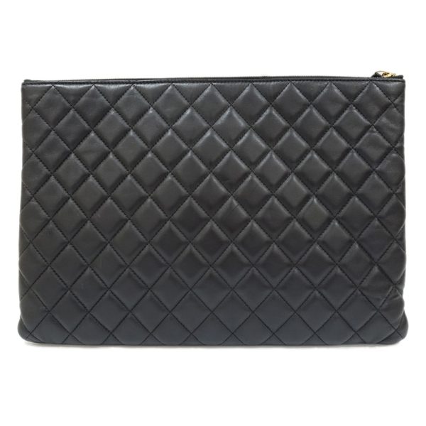 s2405 06 502925ti 05 Chanel Matelasse Cocomark Clutch Lambskin Black