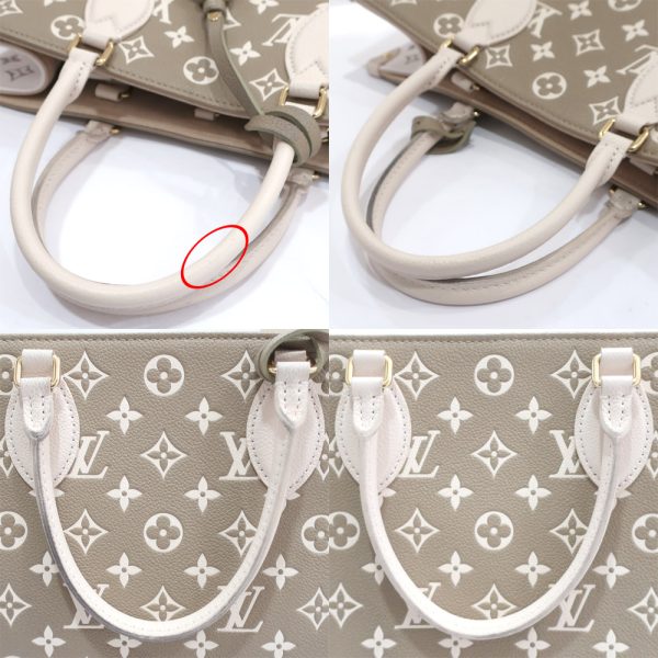 s2405 06 503048mk 07 Louis Vuitton On the Go MM Monogram M46060 KhakiBeige Tote Bag BoBag