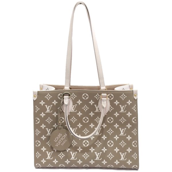 s2405 06 503048mk 08 Louis Vuitton On the Go MM Monogram M46060 KhakiBeige Tote Bag BoBag