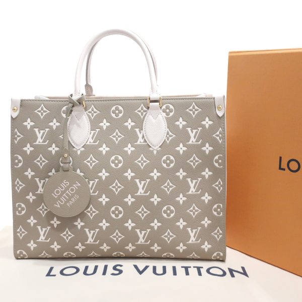 s2405 06 503048mk 09 Louis Vuitton On the Go MM Monogram M46060 KhakiBeige Tote Bag BoBag