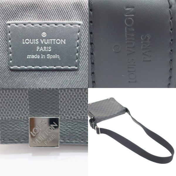 s2405 06 503268mk 06 Louis Vuitton District PM NM Shoulder Bag Graphite Black