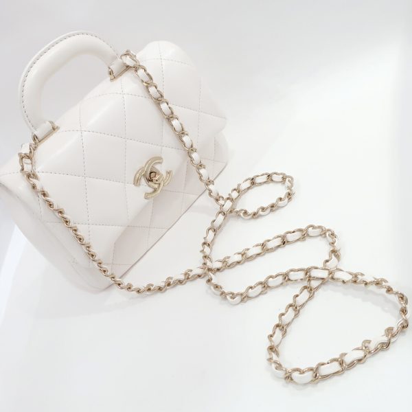 s2406 06 503472ik 02 Chanel Chain Bag Top Handle Coco Mark Lambskin Bag