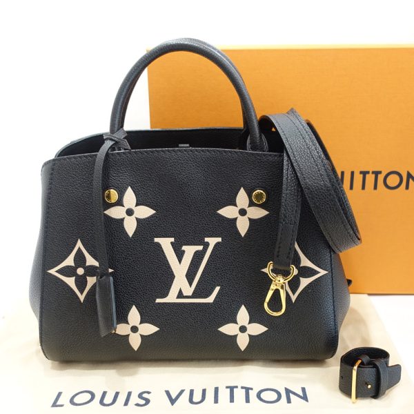 s2406 06 503856mk 09 Louis Vuitton Montaigne BB Empreinte Black 2WAY Bag