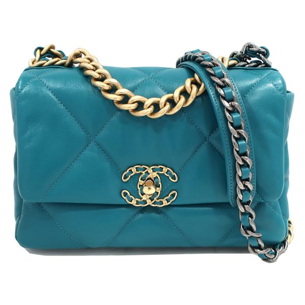 s2406 06 504376ik Chanel Chain Bag Matelasse Lambskin Green Bag